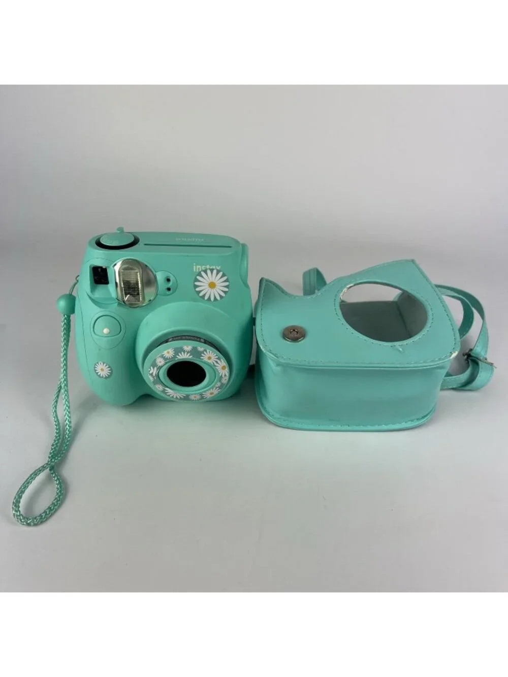 Fujifilm Instax Mini 7S Instant Camera Teal w/ Case Untested